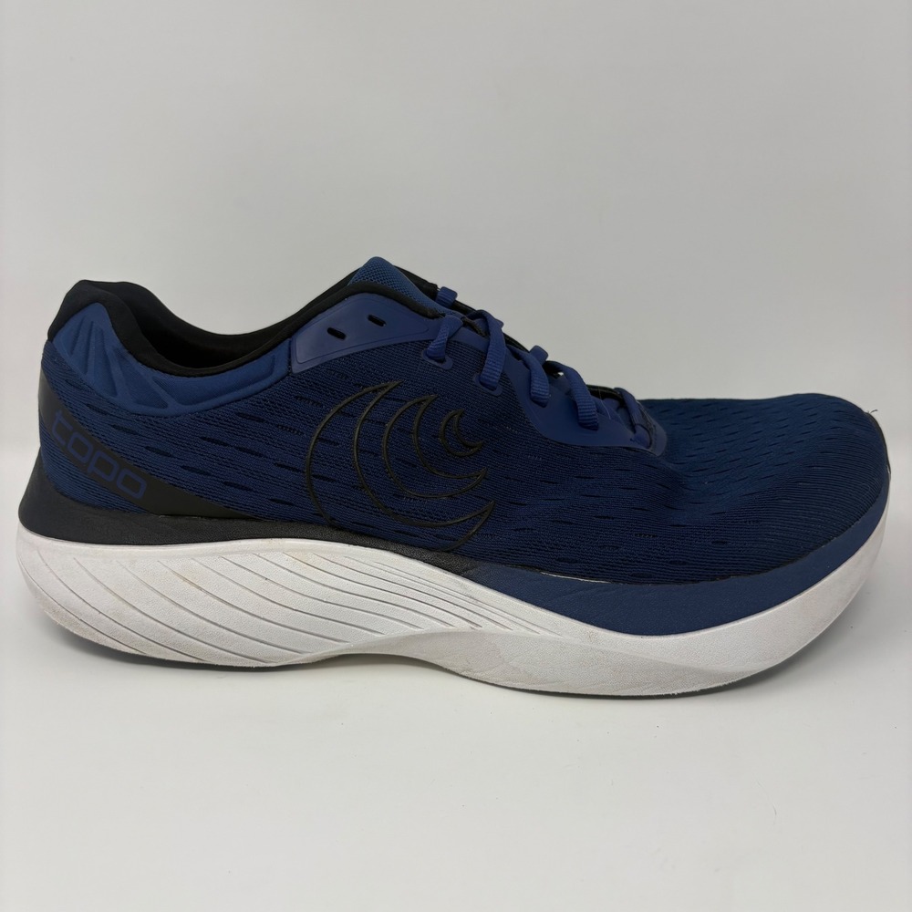 Topo Athletic Atmos Mens Size 11 Navy White Athletic Running Shoes Sneakers